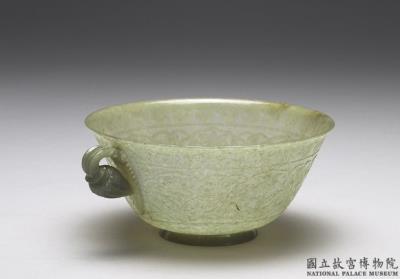 图片[2]-Jade bowl with bud shaped handle, India-China Archive